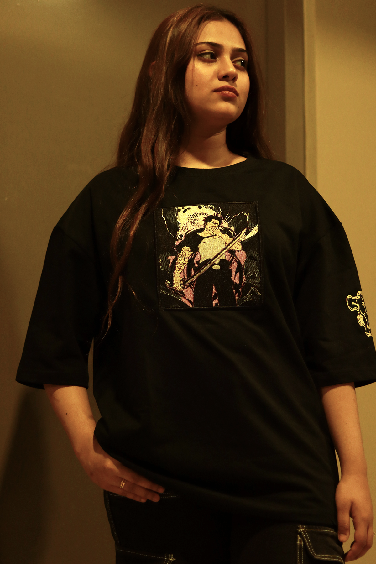 Yami “Captain of the Black Bulls” Black Oversized Tshirt l Embroidered